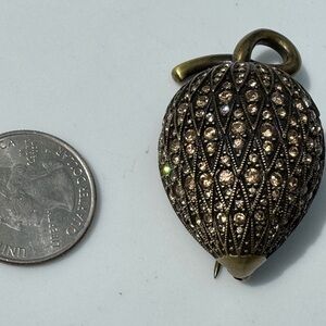 Joan Rivers Gold and Brown Brooch